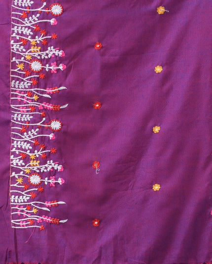 DESH BIDESH Floral Embroidered Pure Cotton Saree