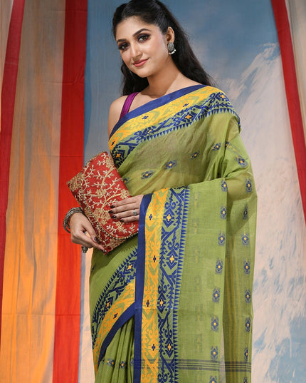 DESH BIDESH Elegant Woven Design Pure Cotton Saree for Women