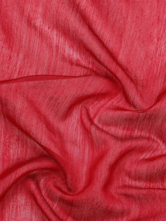 Exquisite Dual-Tone Silk Cotton Saree with Tassel Embellishments and Unstitched Blouse Piece