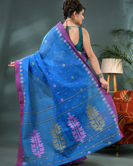 DESH BIDESH Woven Design Pure Cotton Taant Saree