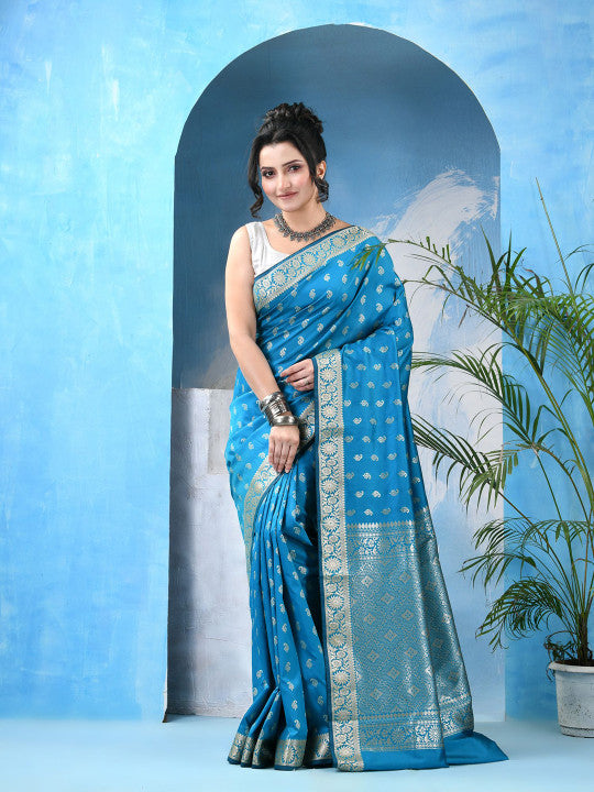 DESH BIDESH Woven Design Zari Kanjeevaram Saree