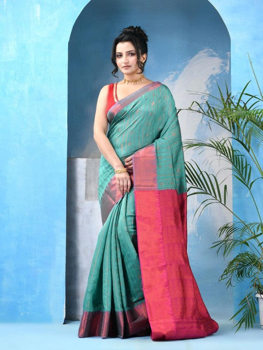 DESH BIDESH Woven Design Zari Tissue Kanjeevaram Saree