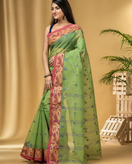 DESH BIDESH Ethnic Motifs Pure Cotton Handloom Saree