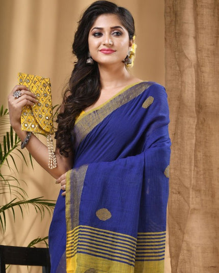 DESH BIDESH Woven Design Pure Cotton Saree