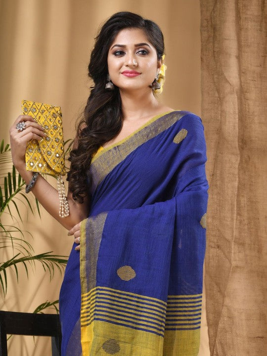 DESH BIDESH Woven Design Pure Cotton Saree