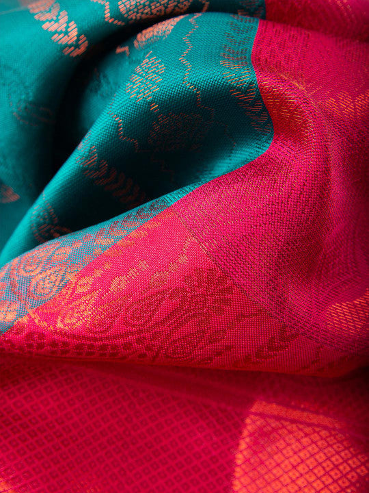 DESH BIDESH Woven Design Zari Kanjeevaram Saree