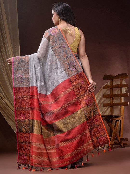 DESH BIDESH Woven Design Zari Saree