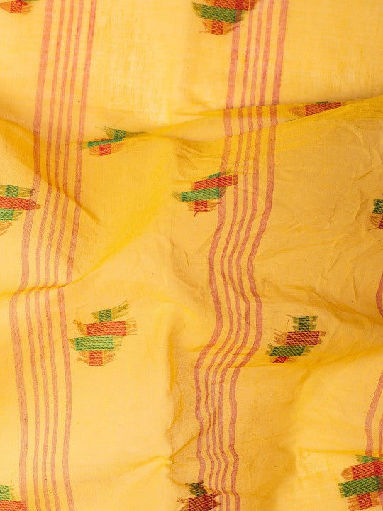 DESH BIDESH Woven Design Pure Cotton Taant Saree