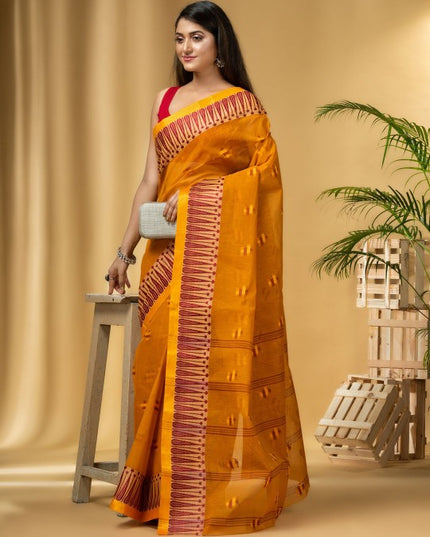 DESH BIDESH Woven Design Pure Cotton Taant Saree