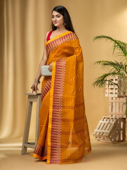 DESH BIDESH Woven Design Pure Cotton Taant Saree