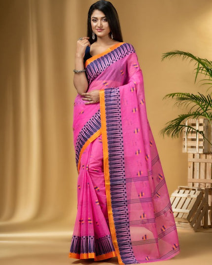 DESH BIDESH Woven Design Pure Cotton Taant Saree