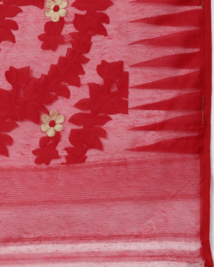 DESH BIDESH Floral Pure Cotton Taant Saree