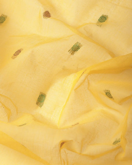 DESH BIDESH Yellow Ethnic Motifs Pure Cotton Taant Saree