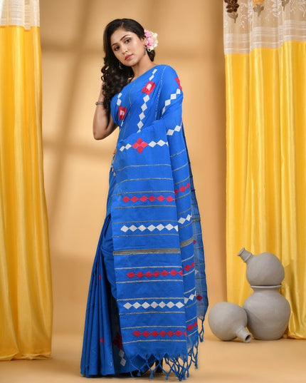 DESH BIDESH Pure Cotton Applique Taant Saree