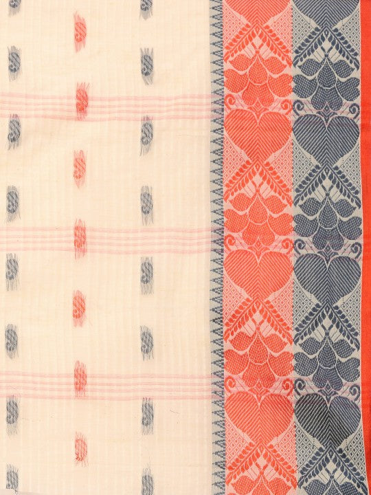 DESH BIDESH Woven Design Pure Cotton Taant Saree