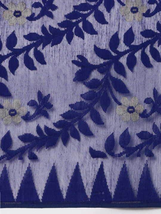 DESH BIDESH Floral Pure Cotton Taant Saree