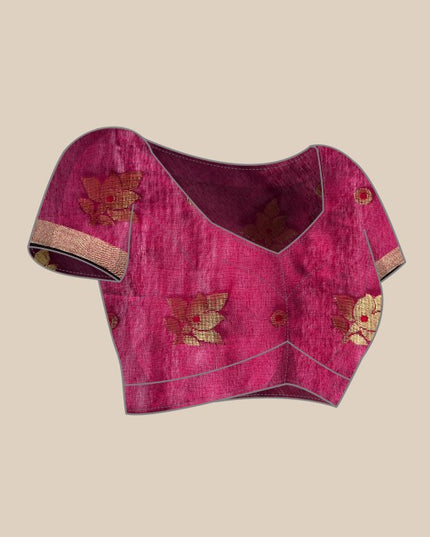 DESH BIDESH Ethnic Motifs Zari Taant Saree