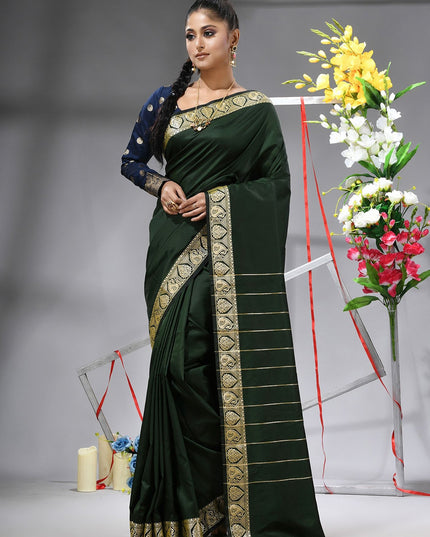 DESH BIDESH Women Woven Design Silk Saree - Elegant Traditional Indian Attire