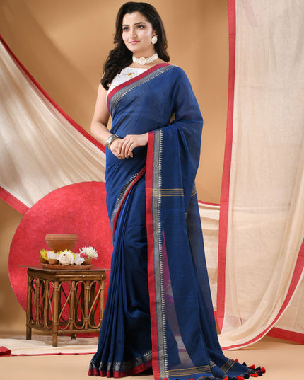 DESH BIDESH Woven Design Zari Pure Cotton Handloom Saree - Sarees for Women 36861512