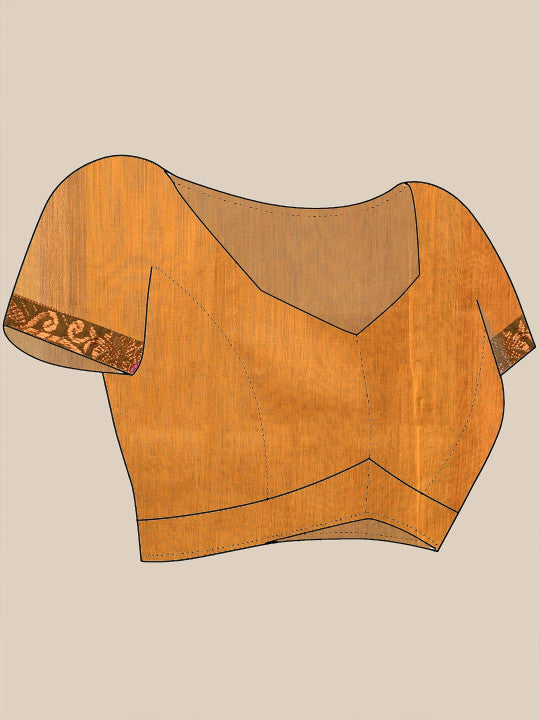 DESH BIDESH Woven Design Zari Kanjeevaram Saree With Blouse Piece