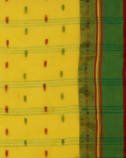 DESH BIDESH Woven Minakari Kolka Design Pure Cotton Bengal Taant Saree