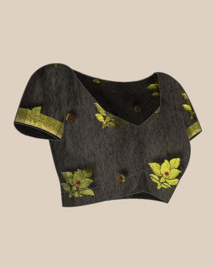 DESH BIDESH Ethnic Motifs Zari Taant Saree