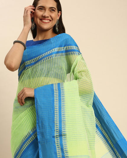 DESH BIDESH Woven Design Pure Cotton Taant Saree