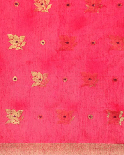 DESH BIDESH Floral Zari Taant Saree