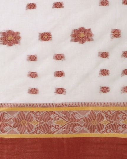 DESH BIDESH Woven Design Pure Cotton Taant Saree for Women