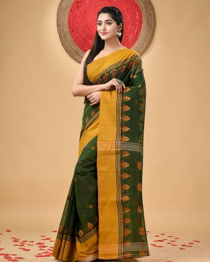 DESH BIDESH Traditional Pure Handloom Cotton Saree with Woven Design
