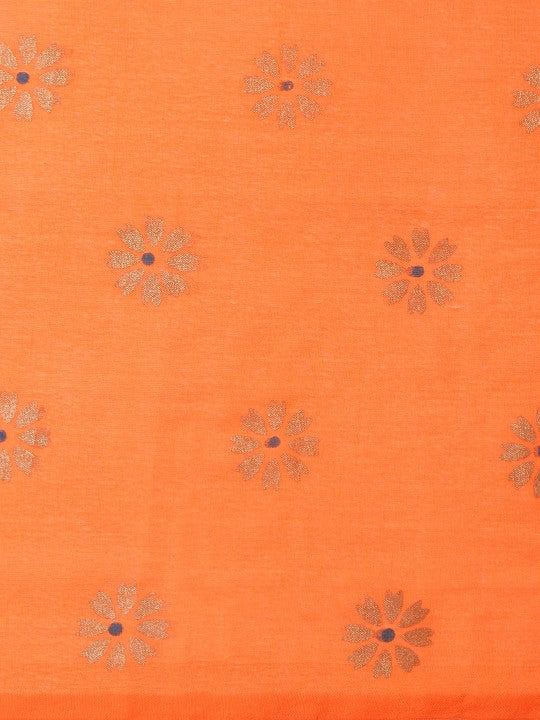 DESH BIDESH Woven Design Ethnic Motifs Pure Cotton Khadi Saree