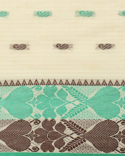 DESH BIDESH Woven Design Pure Cotton Taant Saree