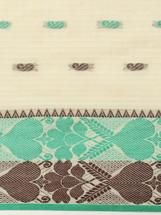 DESH BIDESH Woven Design Pure Cotton Taant Saree