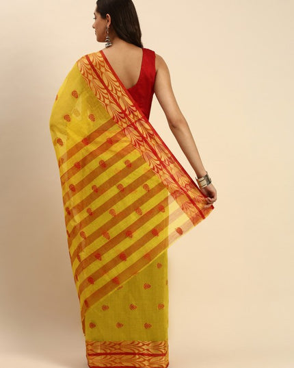 DESH BIDESH Woven Design Pure Cotton Taant Saree