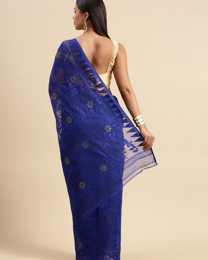 DESH BIDESH Floral Pure Cotton Taant Saree