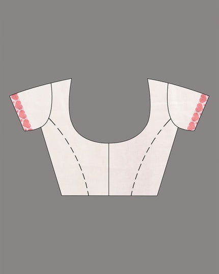 DESH BIDESH Cotton Woven Heart Design Taant Saree