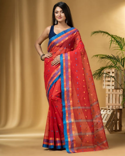 DESH BIDESH Ethnic Motifs Woven Design Pure Cotton Taant Saree