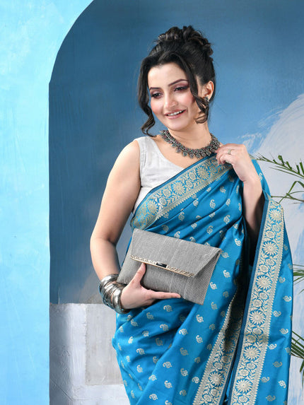 DESH BIDESH Woven Design Zari Kanjeevaram Saree