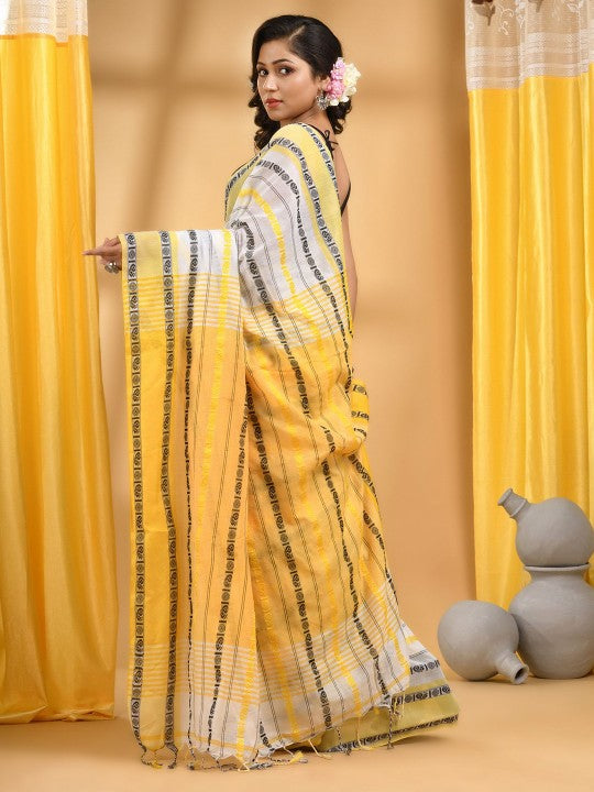 DESH BIDESH Women Woven Design Pure Cotton Khadi Saree
