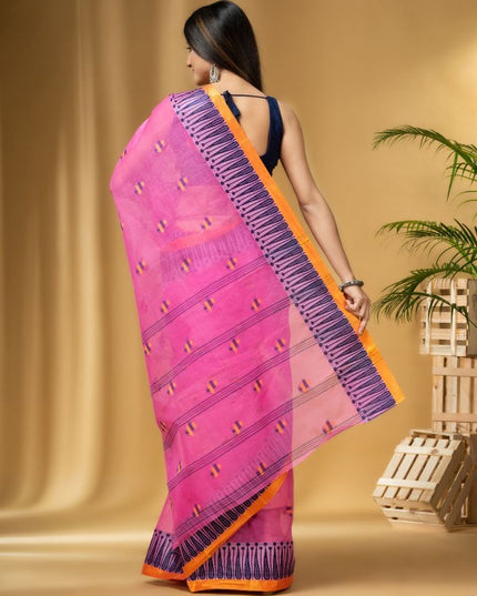 DESH BIDESH Woven Design Pure Cotton Taant Saree
