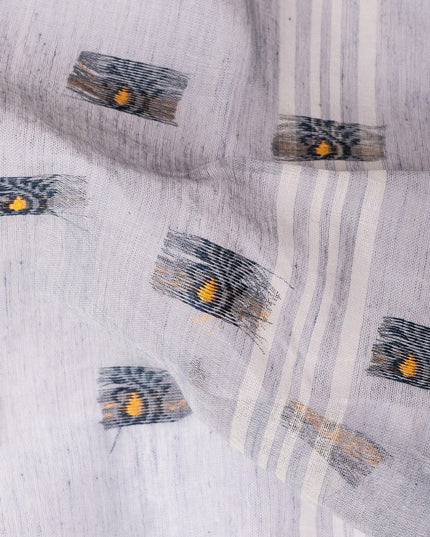 DESH BIDESH Paisley Woven Design Pure Cotton Taant Saree