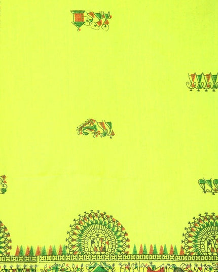 DESH BIDESH Warli Pure Cotton Taant Saree