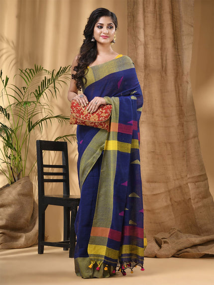 Desh Bidesh Pure Cotton Woven Design Handloom Taant Saree