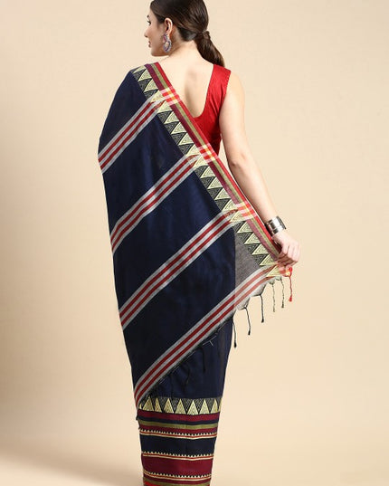 DESH BIDESH Printed Pure Cotton Khadi Saree