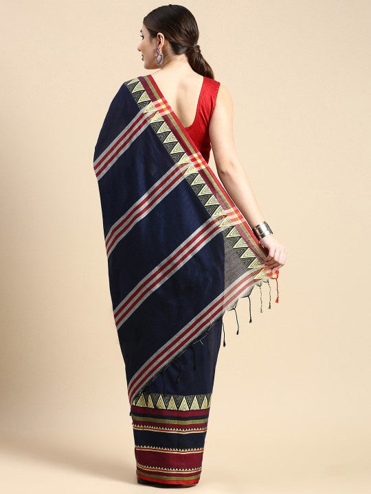 DESH BIDESH Printed Pure Cotton Khadi Saree