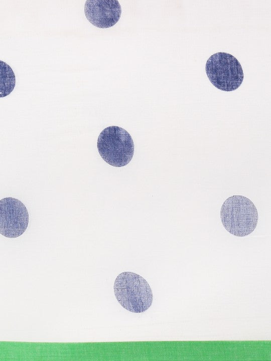 DESH BIDESH Polka Dot Pure Cotton Taant Saree