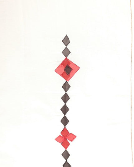 DESH BIDESH White & Black Printed Pure Cotton Taant Saree