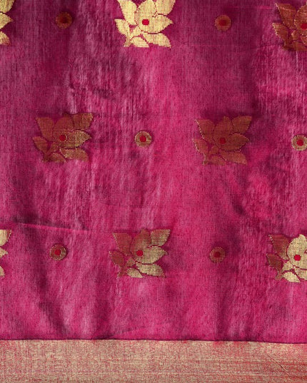 DESH BIDESH Ethnic Motifs Zari Taant Saree