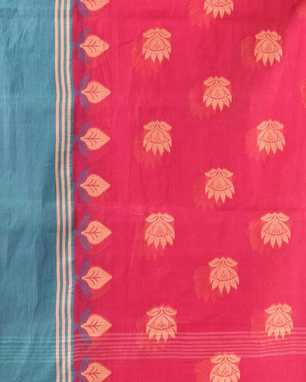 DESH BIDESH Ethnic Motifs Woven Design Pure Cotton Taant Saree