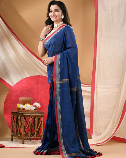 DESH BIDESH Woven Design Zari Pure Cotton Handloom Saree - Sarees for Women 36861512